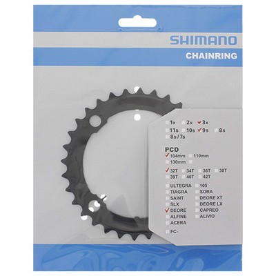 Shimano middle chainring 3 x 9 speed, Deore M590 -32T