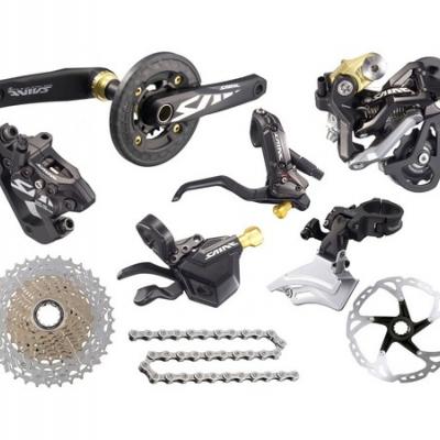 Components of Shimano, Sram and accessories for mtb and touring bikes