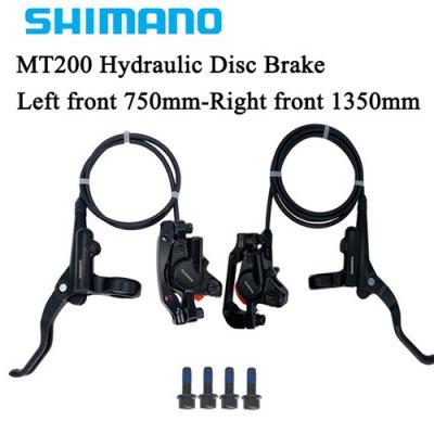 Hydraulic brake Shimano MT200, Front brake 750cm, rear brake 1350cm